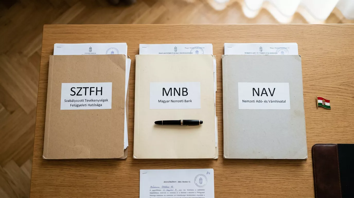 Magyar szabályozói térkép: SZTFH, MNB és NAV szerepe a kriptós sportfogadásban